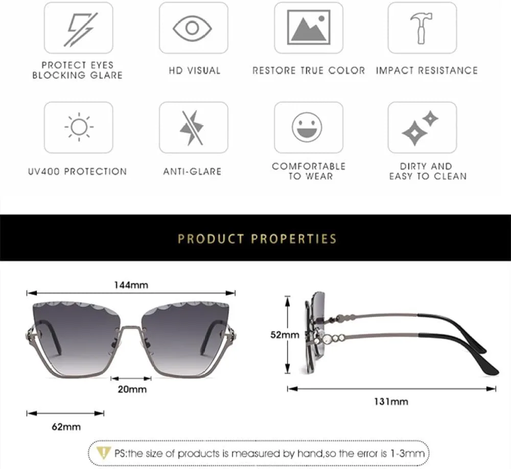 Полуободковые солнцезащитные очки «кошачий глаз» для женщин. Модные солнцезащитные очки «кошачий глаз» с металлической полуободковой оправой MTZJH, Brown
Полуободковые солнцезащитные очки «кошачий глаз» для женщин. Модные солнцезащитные очки «кошачий глаз» с металлической полуободковой оправой MTZJH, Brown