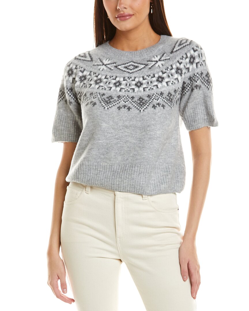 Свитер CeCe с норвежским узором, серый 
Свитер CeCe с норвежским узором, серый