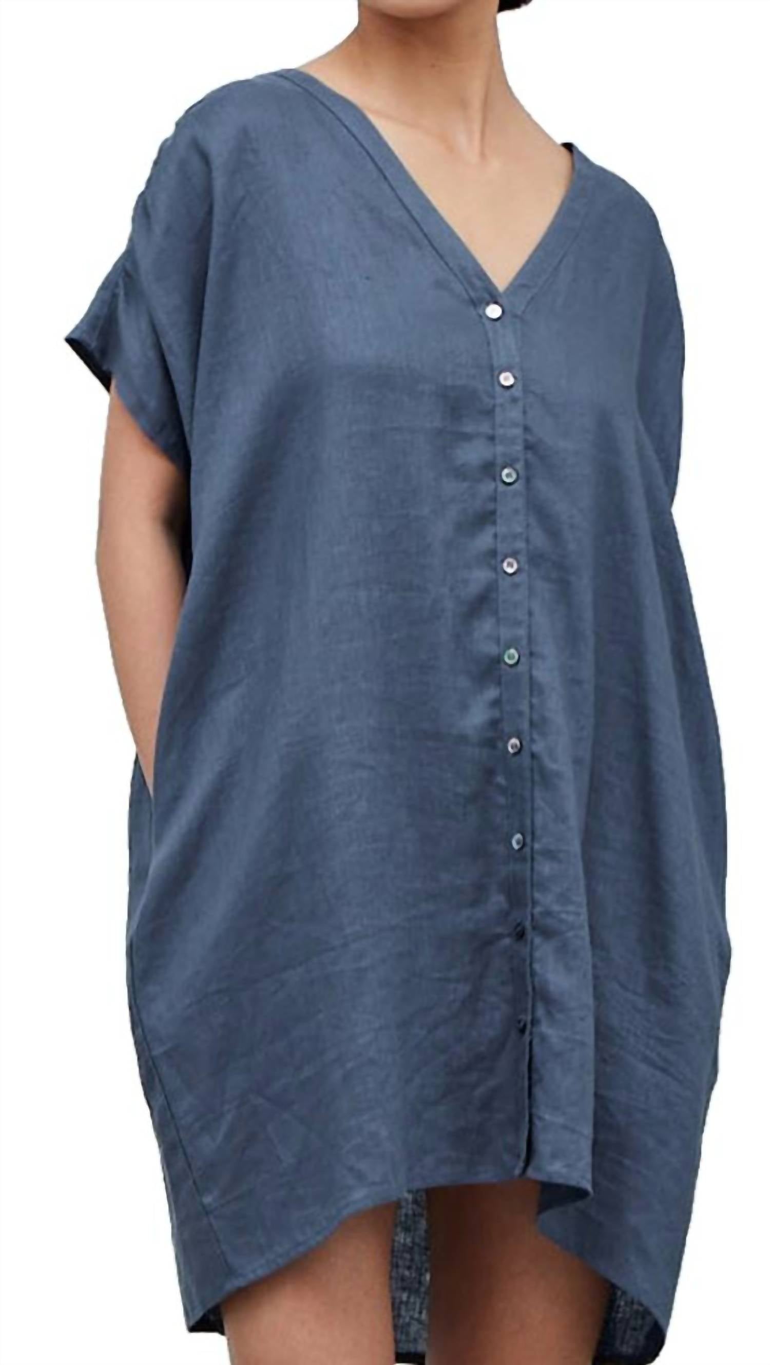 Женское мини-платье свободного кроя в цвете "озеро" GRADE & GATHER, Lake 
Женское мини-платье свободного кроя в цвете "озеро" GRADE & GATHER, Lake