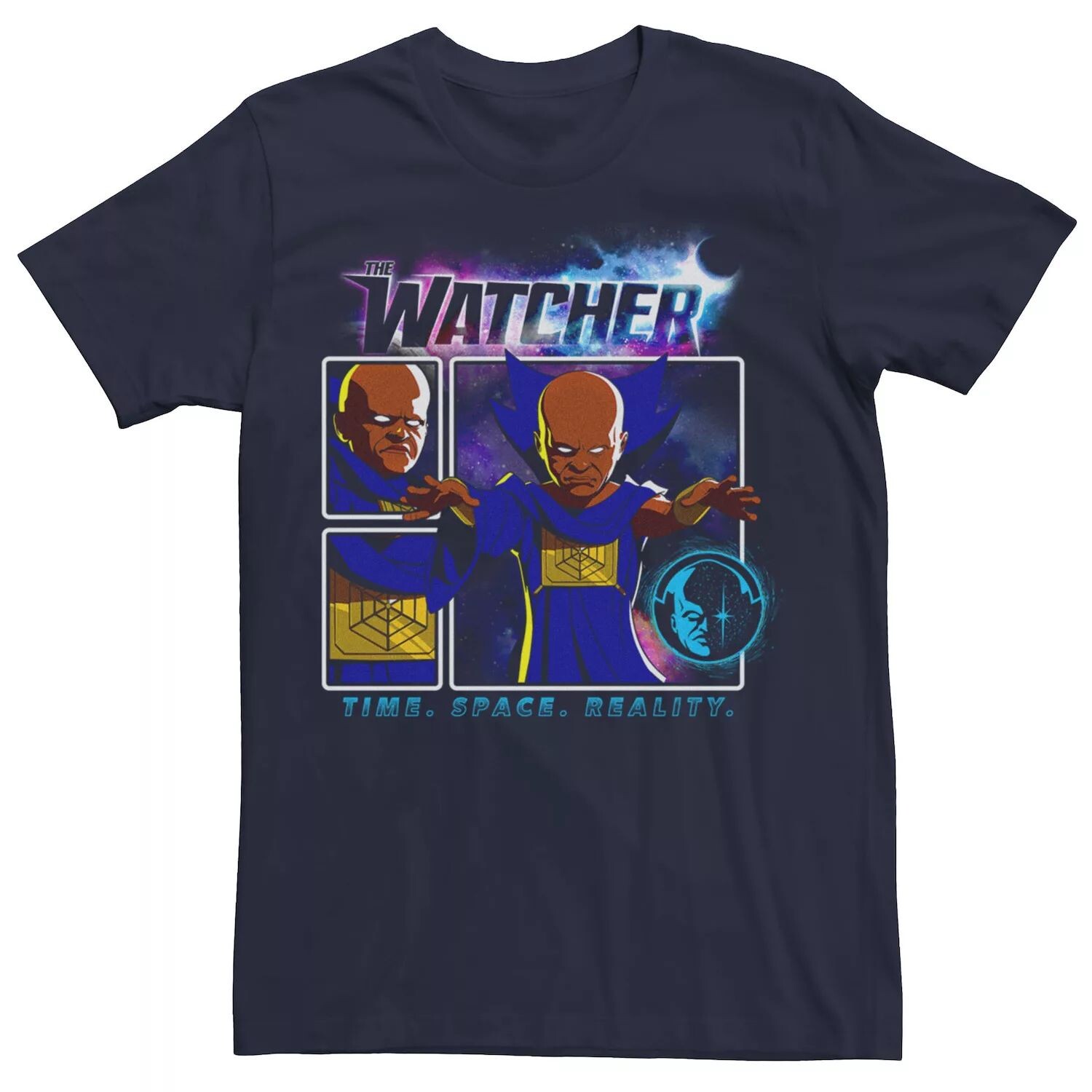 Мужская футболка с вставками в виде комиксов Marvel What If The Watcher Licensed Character
Мужская футболка с вставками в виде комиксов Marvel What If The Watcher Licensed Character