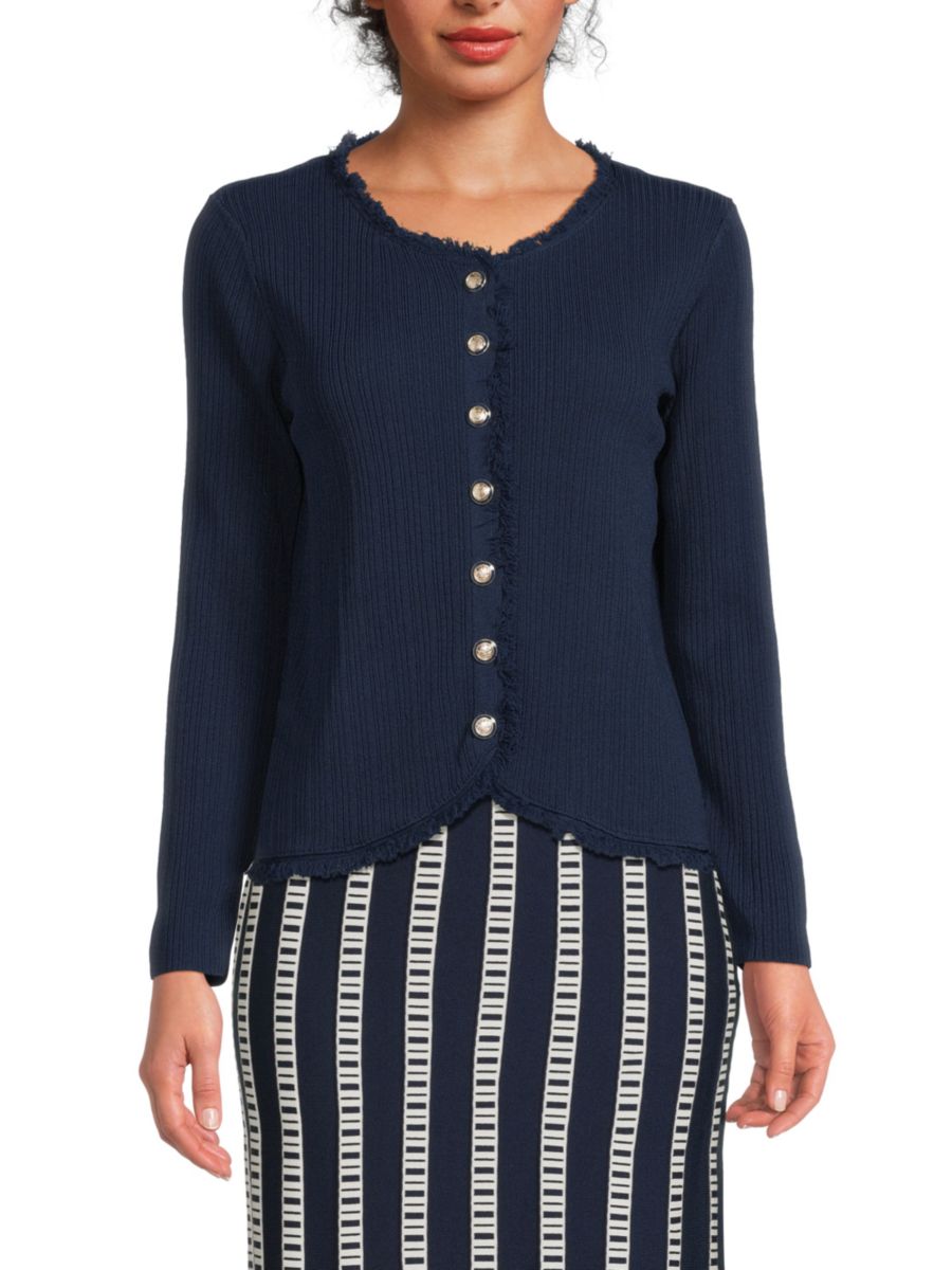 Ребристая куртка T Tahari, темно-синий
Ребристая куртка T Tahari, темно-синий