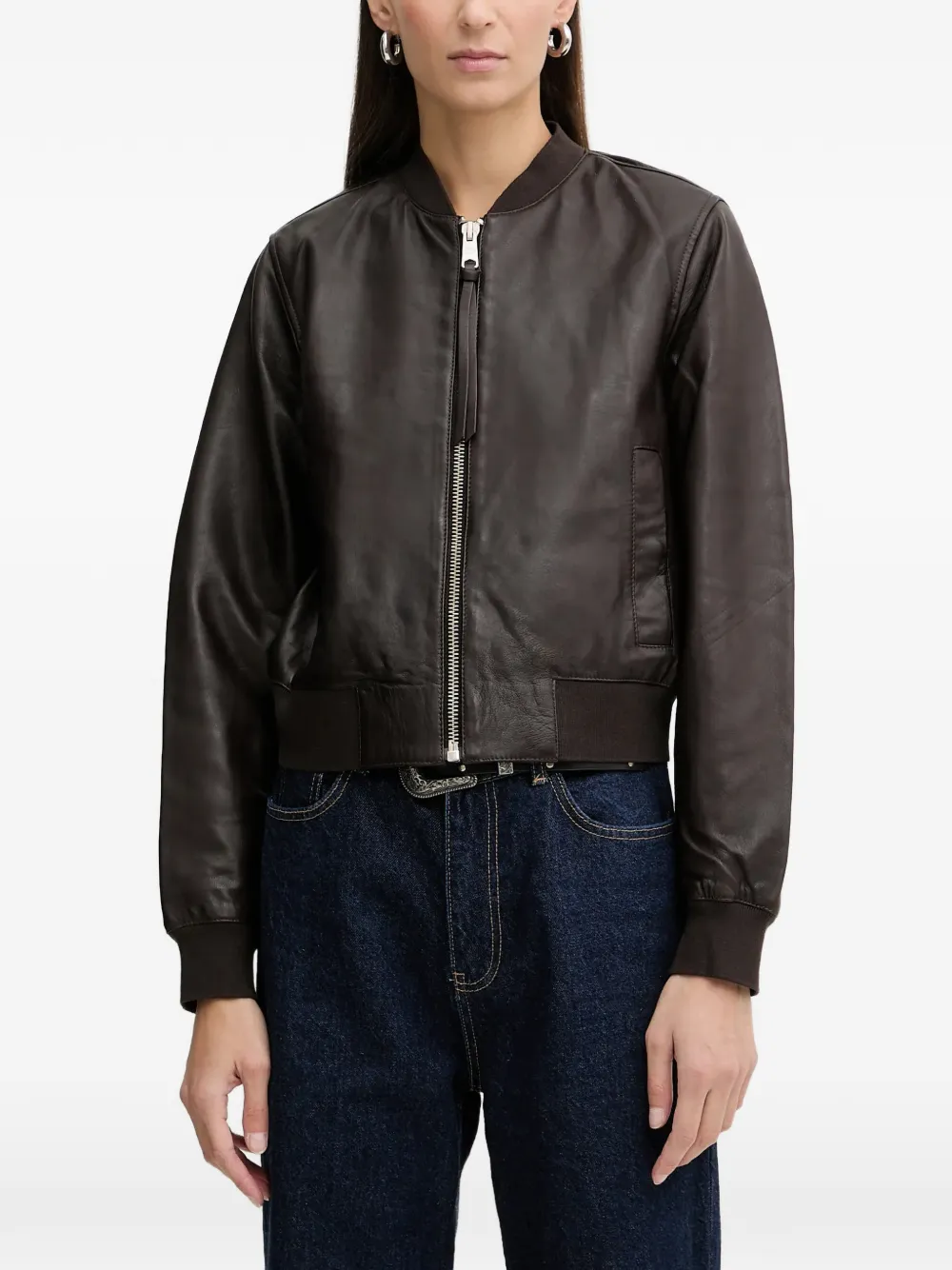 Бомбер Orten на молнии Allsaints, коричневый
Бомбер Orten на молнии Allsaints, коричневый
