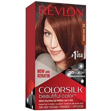 Краска для волос Colorsilk Dark Auburn 31 1 шт., Revlon
Краска для волос Colorsilk Dark Auburn 31 1 шт., Revlon