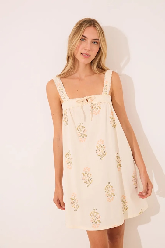 Хлопковая ночная сорочка Women'Secret, бежевый
Хлопковая ночная сорочка Women'Secret, бежевый