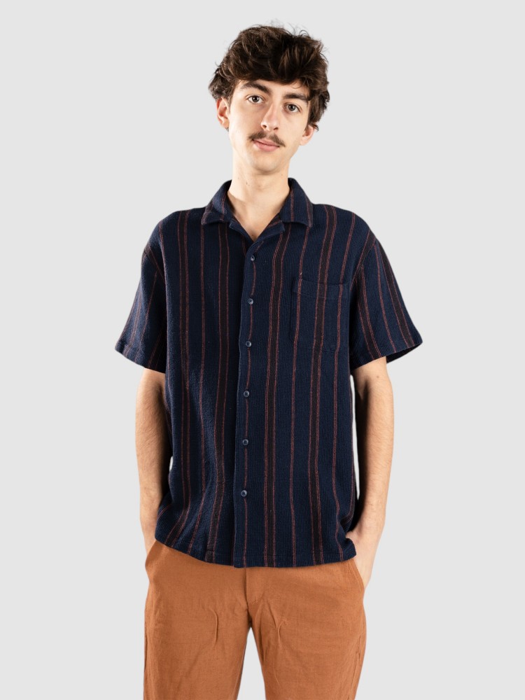 Рубашка Brixton Bunker Waffle Stripe Hemd, washed navy stripe
Рубашка Brixton Bunker Waffle Stripe Hemd, washed navy stripe