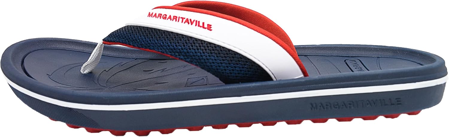 Гольф-сандалии Margaritaville, The Foot Wedge, гольф-вьетнамки без шипов для женщин и мужчин, амортизирующая обувь для гольфа с Cushioned Contoured поддержкой свода стопы, красный/белый/синий
Гольф-сандалии Margaritaville, The Foot Wedge, гольф-вьетнамки без шипов для женщин и мужчин, амортизирующая обувь для гольфа с Cushioned Contoured поддержкой свода стопы, красный/белый/синий
