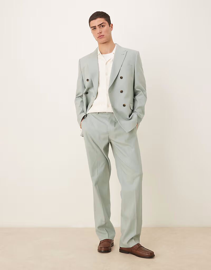 Прямые брюки из льняной смеси зеленого цвета Asos Design
Прямые брюки из льняной смеси зеленого цвета Asos Design