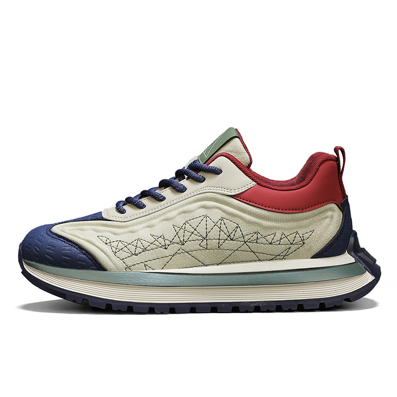 JANECO Мужские низкие кеды бежево-красные, цвет Beige Red 
JANECO Мужские низкие кеды бежево-красные, цвет Beige Red