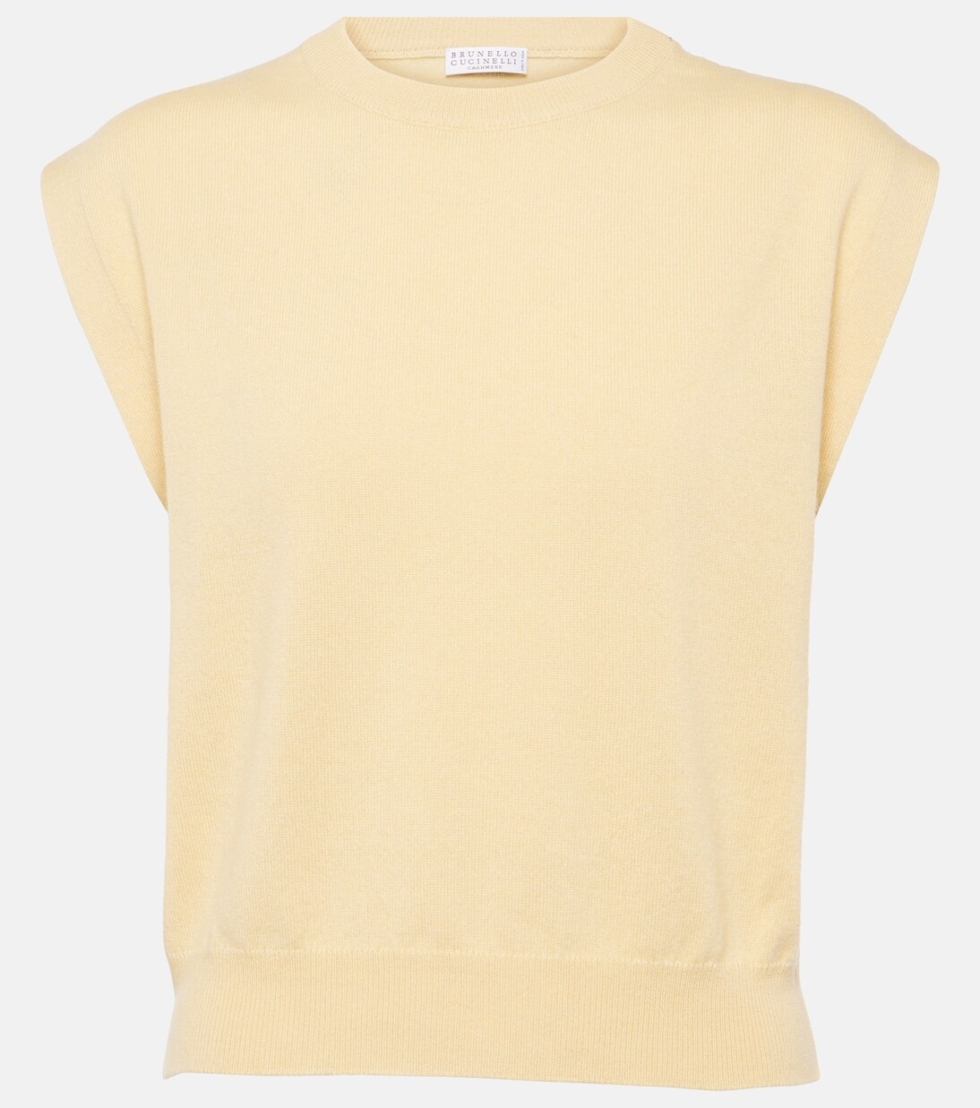 Кашемировый топ ребристой вязки Brunello Cucinelli, желтый
Кашемировый топ ребристой вязки Brunello Cucinelli, желтый