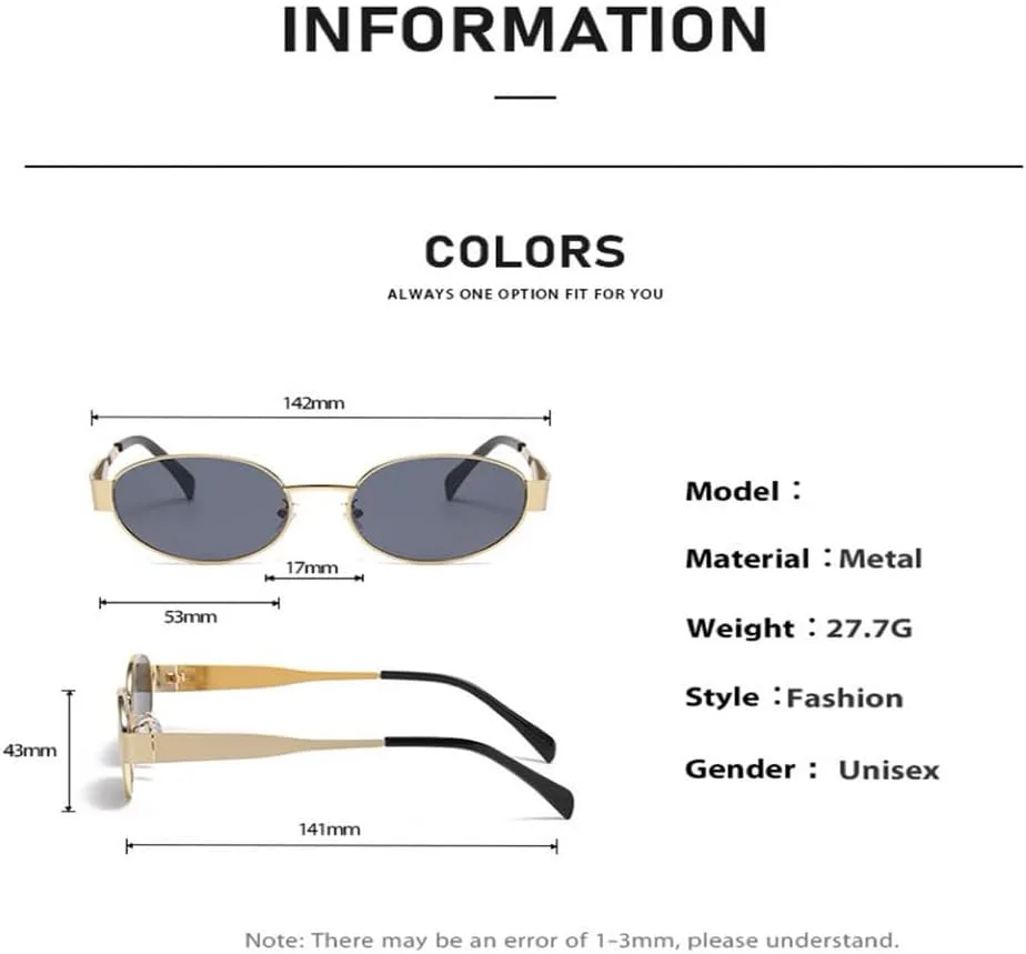 Металлические солнцезащитные очки для мужчин и женщин, унисекс, модные солнцезащитные очки овальной формы, стильные, защита от УФ-излучения UV400 LOVQZAOF, E
Металлические солнцезащитные очки для мужчин и женщин, унисекс, модные солнцезащитные очки овальной формы, стильные, защита от УФ-излучения UV400 LOVQZAOF, E