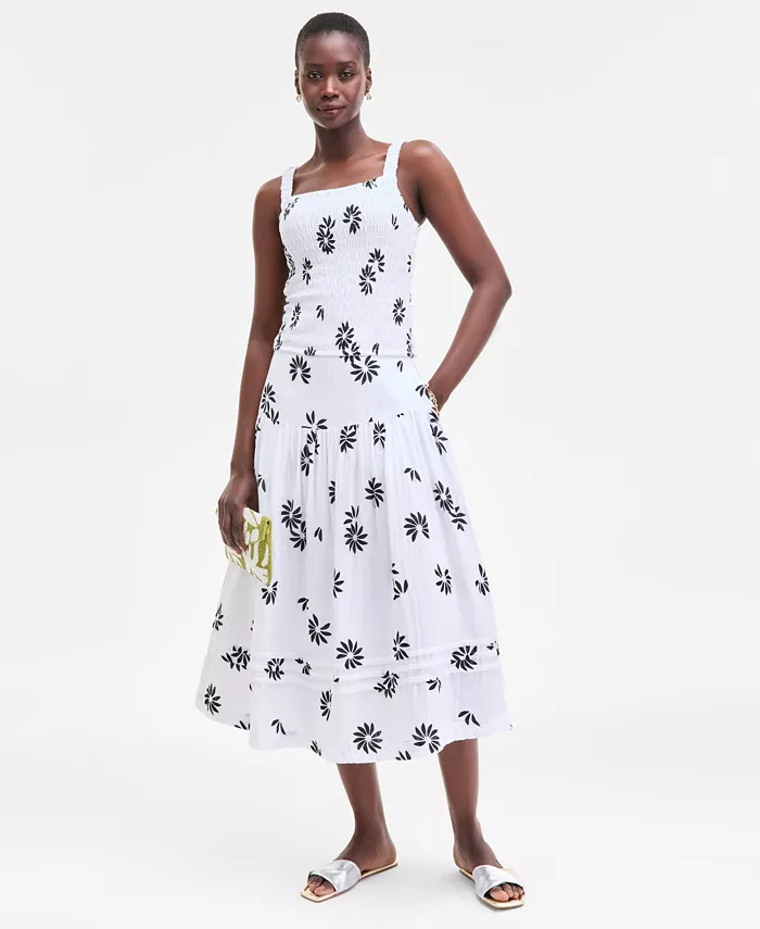 Женский комплект из хлопкового муслина: топ с буфами и многослойная миди-юбка On 34th, синий
Женский комплект из хлопкового муслина: топ с буфами и многослойная миди-юбка On 34th, синий