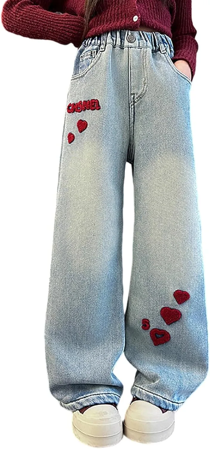 Джинсы для девочек Y2k Streetwear с карманами, широкие, на резинке
Джинсы для девочек Y2k Streetwear с карманами, широкие, на резинке