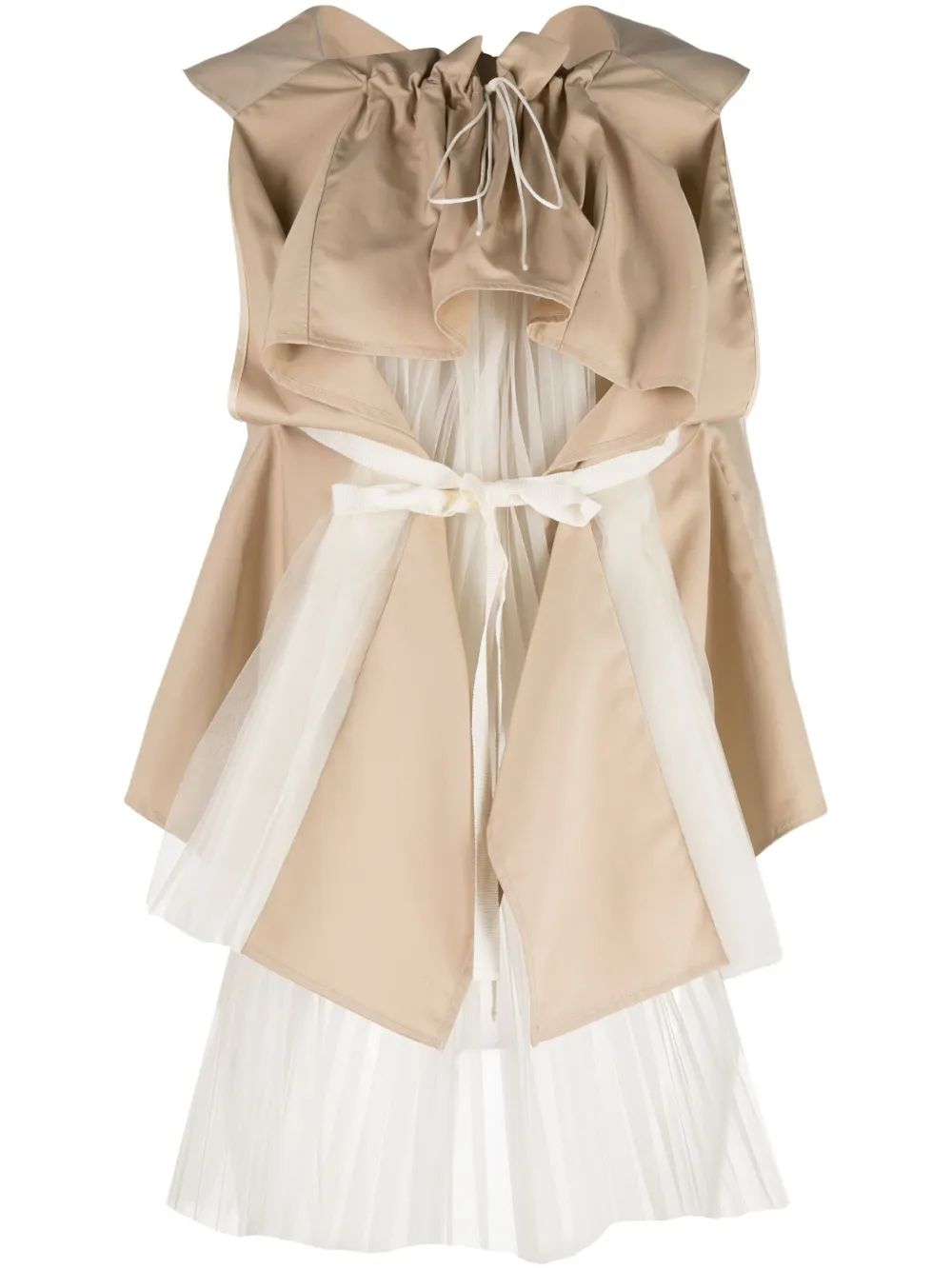 Топ со вставкой из тюля Shanshan Ruan, нейтральный
Топ со вставкой из тюля Shanshan Ruan, нейтральный