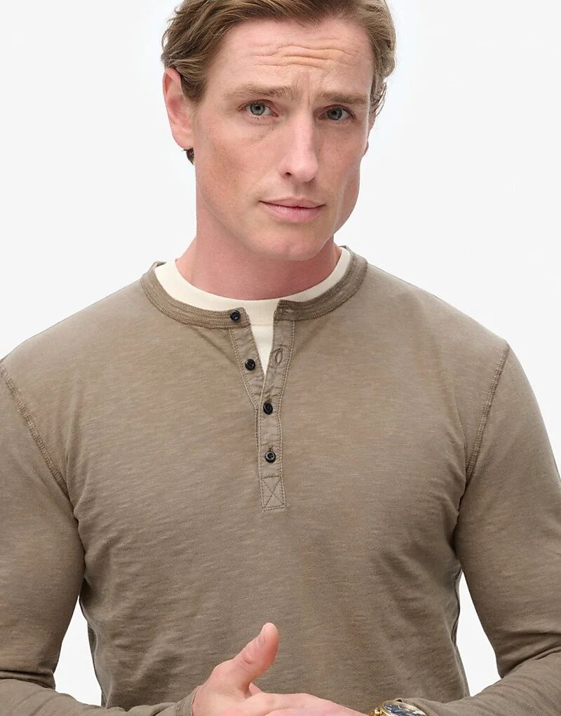 Джерси Superdry с длинными рукавами в стиле «дедушка» орехово-коричневого цвета
Джерси Superdry с длинными рукавами в стиле «дедушка» орехово-коричневого цвета