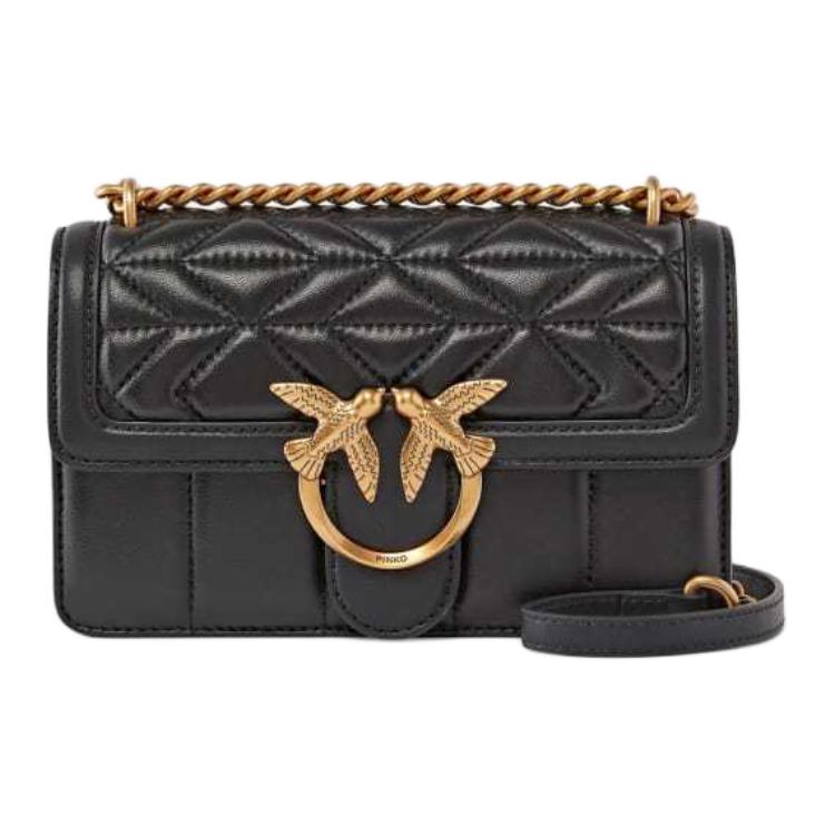 Кожаная плечевая сумка через плечо маленькая женская черная PINKO
Кожаная плечевая сумка через плечо маленькая женская черная PINKO