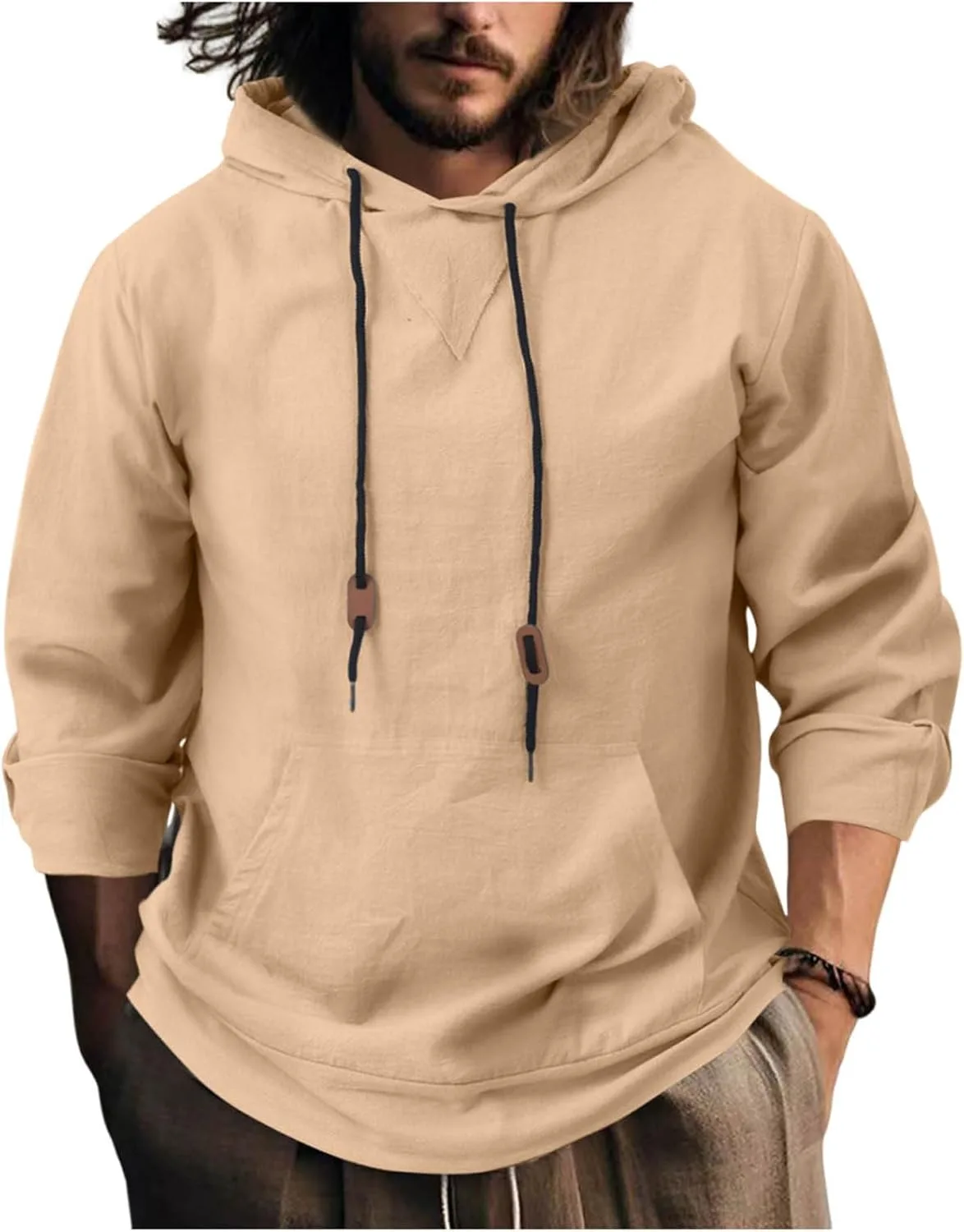 Мужская легкая толстовка с капюшоном Linen Sweatshirt, свободный крой, с карманом Cambkatl
Мужская легкая толстовка с капюшоном Linen Sweatshirt, свободный крой, с карманом Cambkatl