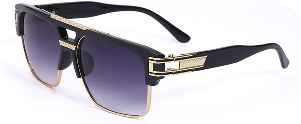 Модные мужские солнцезащитные очки с крупной оправой, зеркальными градиентными линзами, прозрачными металлическими линзами, защитой от синего света и УФ-излучения UV400 KTUCN, Hd5
Модные мужские солнцезащитные очки с крупной оправой, зеркальными градиентными линзами, прозрачными металлическими линзами, защитой от синего света и УФ-излучения UV400 KTUCN, Hd5