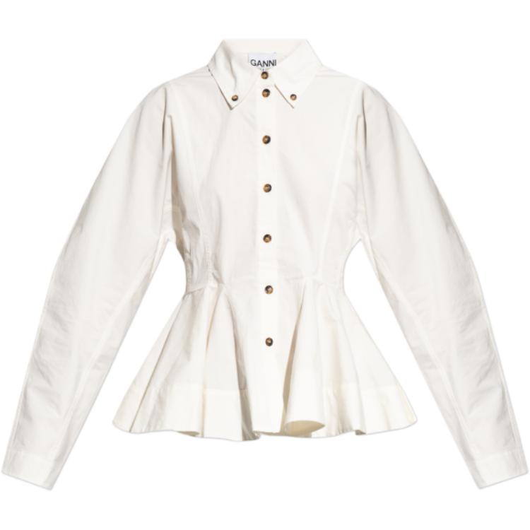 Длинная блузка с баской GANNI, белый
Длинная блузка с баской GANNI, белый