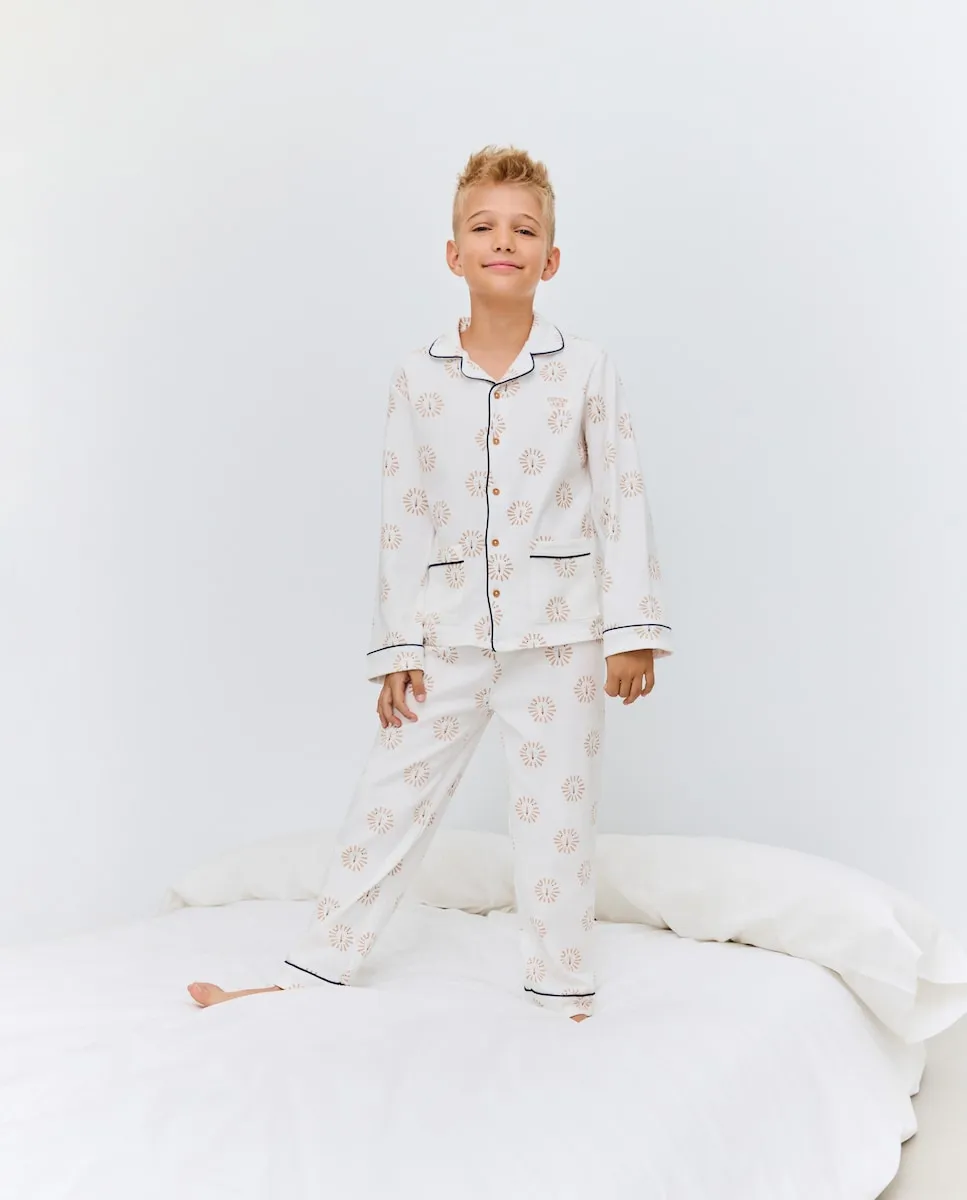 Детская пижама длинная с пуговицами, с леопардовым принтом Cotton Juice, синий
Детская пижама длинная с пуговицами, с леопардовым принтом Cotton Juice, синий