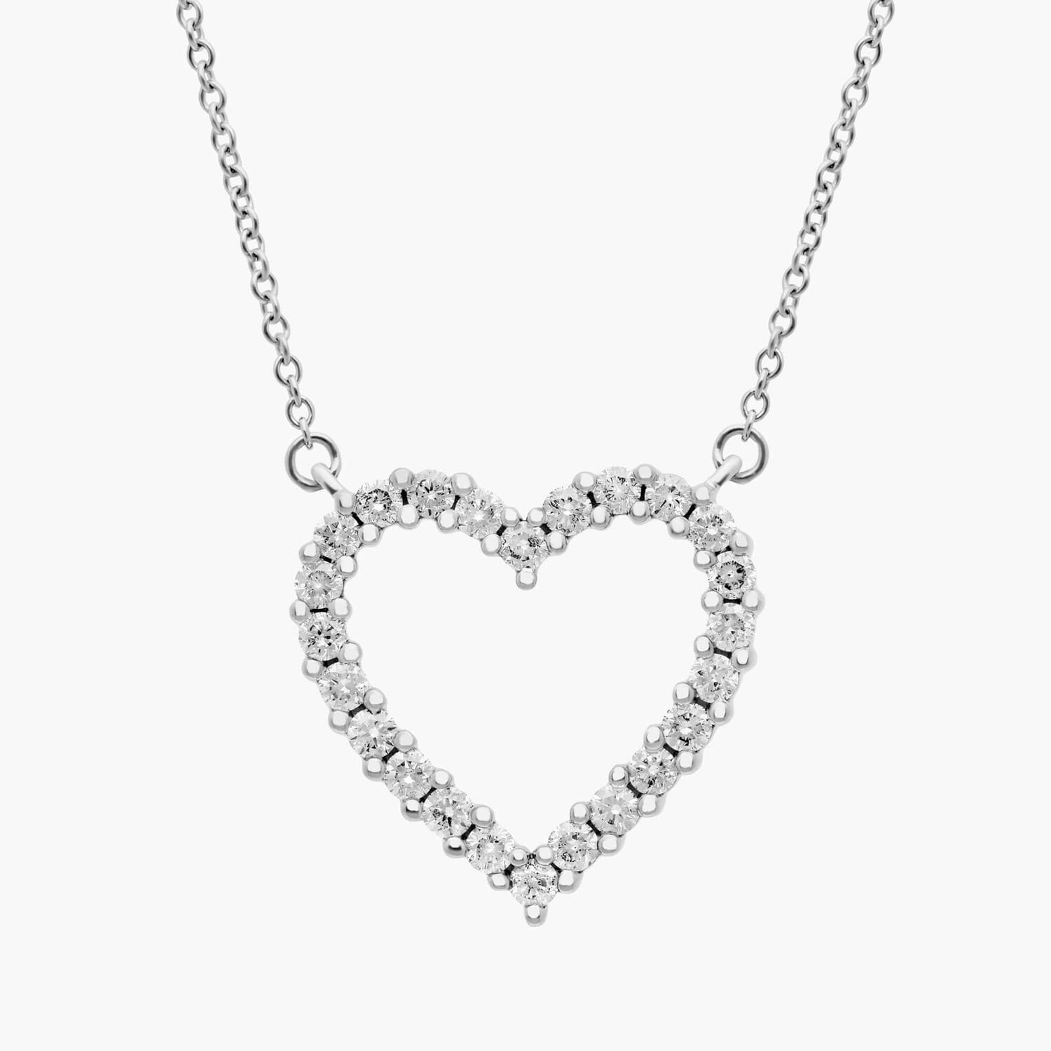 Ожерелье в форме сердца с бриллиантами из 14-каратного белого золота (1/2 карата) Blue Nile
Ожерелье в форме сердца с бриллиантами из 14-каратного белого золота (1/2 карата) Blue Nile