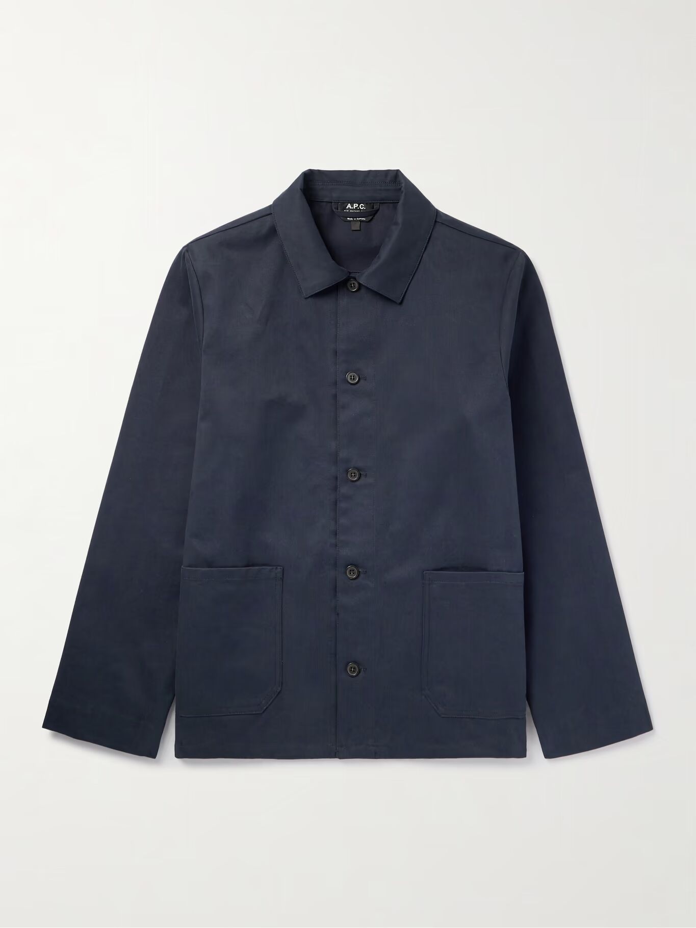 Хлопковая саржевая рубашка с вышитым логотипом Kerlouan A.P.C., темно-синий
Хлопковая саржевая рубашка с вышитым логотипом Kerlouan A.P.C., темно-синий