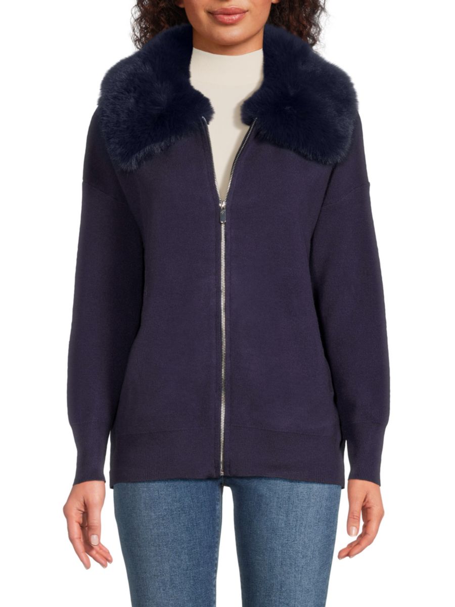 Кардиган с воротником из искусственного меха Saks Fifth Avenue, цвет Eclipse
Кардиган с воротником из искусственного меха Saks Fifth Avenue, цвет Eclipse