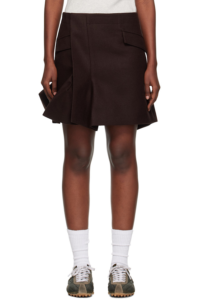 Мини-Юбка из шерстяного меланжа Sacai, коричневый
Мини-Юбка из шерстяного меланжа Sacai, коричневый