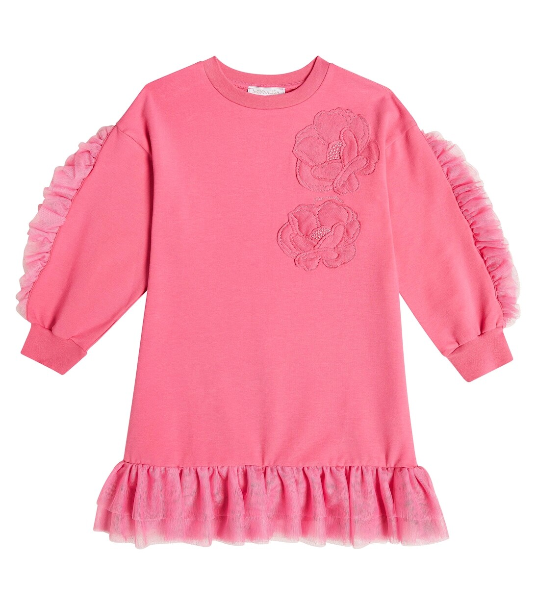 Платье-толстовка с оборками Monnalisa, розовый
Платье-толстовка с оборками Monnalisa, розовый