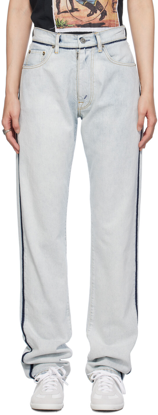 Синие прямые джинсы Maison Margiela, цвет Icy slip
Синие прямые джинсы Maison Margiela, цвет Icy slip
