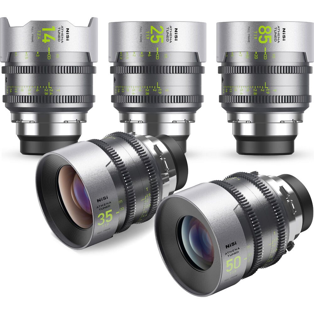 Комплект из 5 объективов NiSi ATHENA Tuned Prime T2.4/1.9 с полнокадровым объективом и чехлом (крепление PL)
Комплект из 5 объективов NiSi ATHENA Tuned Prime T2.4/1.9 с полнокадровым объективом и чехлом (крепление PL)