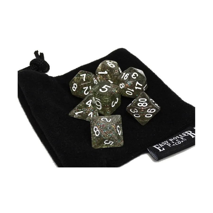 Зеленая блестящая галактика с белым (7), Dice - 7 Piece Poly Sets - Galaxy/Stardust (Easy Roller Dice)
Зеленая блестящая галактика с белым (7), Dice - 7 Piece Poly Sets - Galaxy/Stardust (Easy Roller Dice)