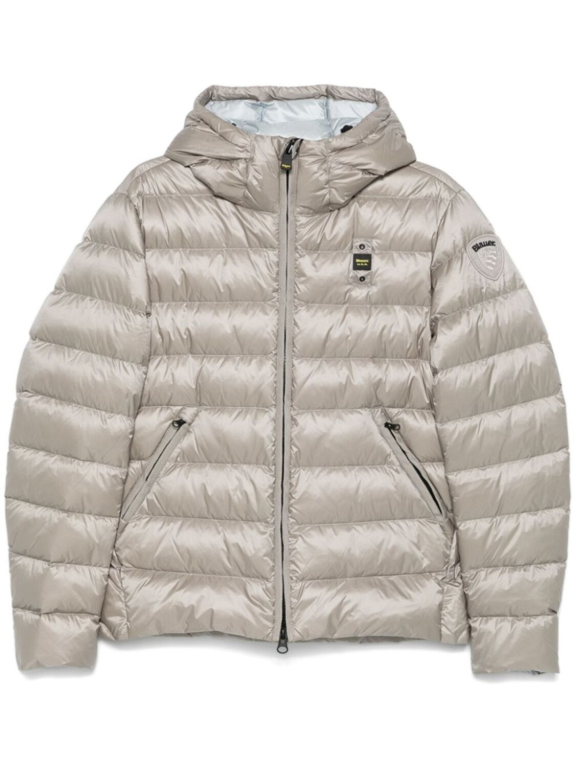 Пуховик с капюшоном Blauer, серый 
Пуховик с капюшоном Blauer, серый