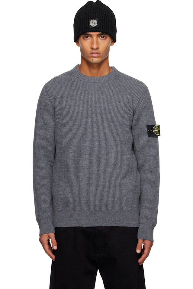Stone Island Серый свитер 5100053 в рубчик
Stone Island Серый свитер 5100053 в рубчик