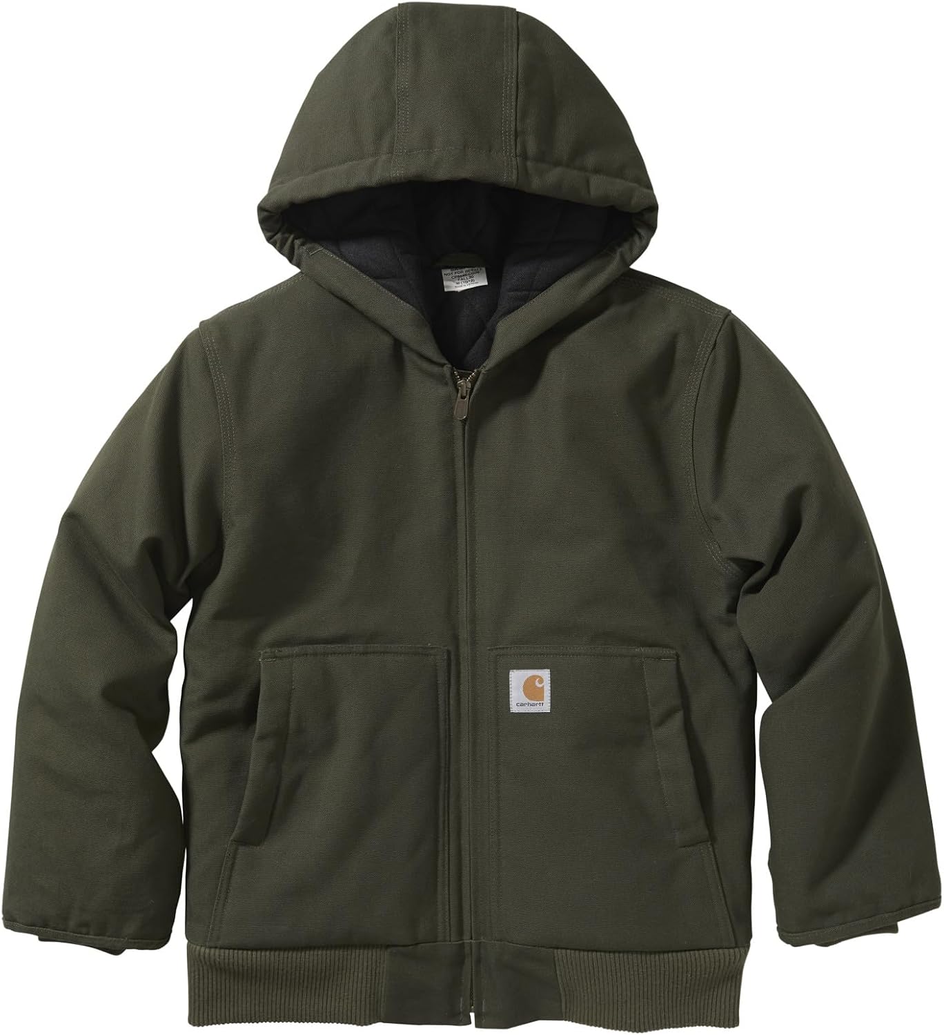 Carhartt Boys' Flannel-Lined Hooded Canvas Insulated Zip-Up Jacket, Olive
Carhartt Boys' Flannel-Lined Hooded Canvas Insulated Zip-Up Jacket, Olive