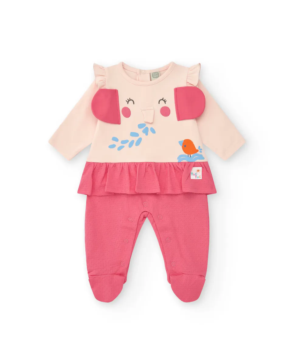 Комбинезон для девочек с тисненым слоном и оборкой на талии Tuc tuc, цвет Rosa
Комбинезон для девочек с тисненым слоном и оборкой на талии Tuc tuc, цвет Rosa