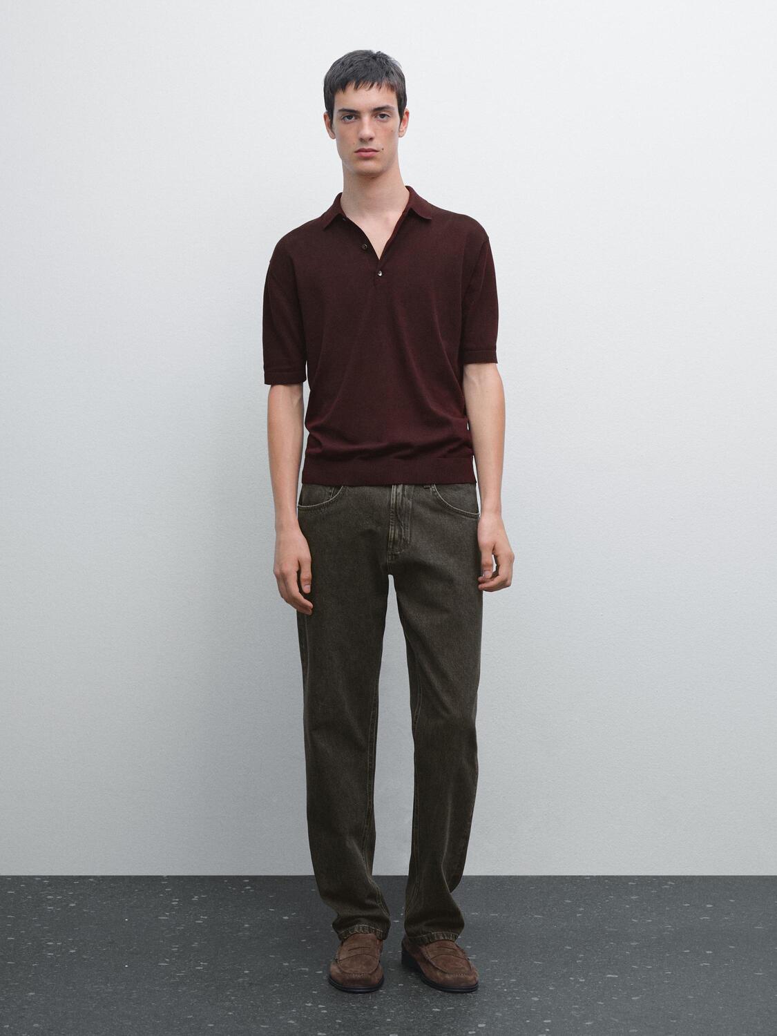 Трикотажная рубашка-поло с коротким рукавом Massimo Dutti, бургундия
Трикотажная рубашка-поло с коротким рукавом Massimo Dutti, бургундия