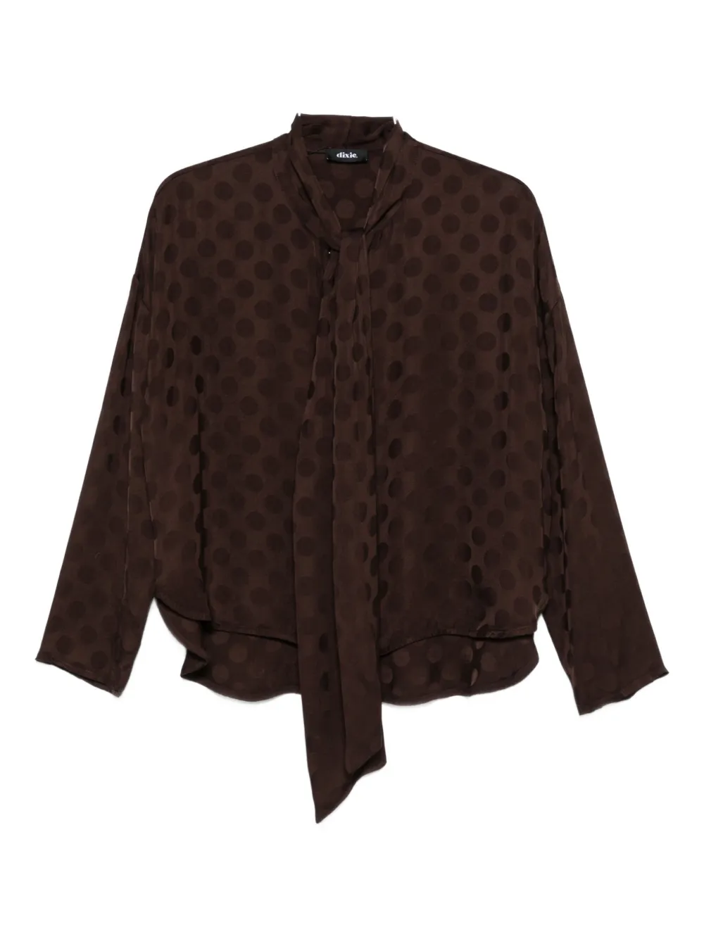 Блузка в горошек с завязкой на шее DIXIE, коричневый
Блузка в горошек с завязкой на шее DIXIE, коричневый