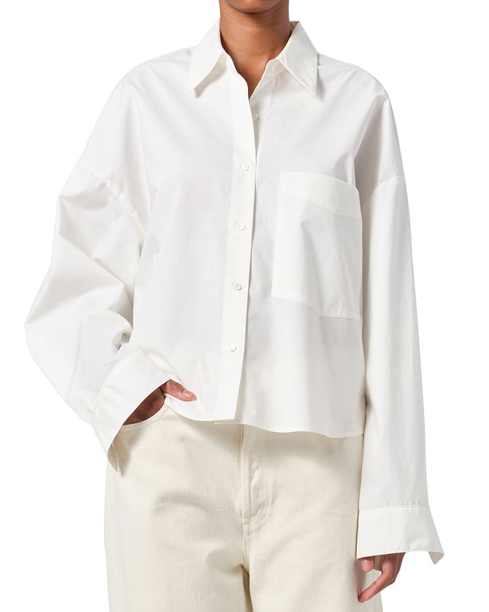 Обрезанная блузка из поплина Naya AGOLDE, слоновая кость/кремовый
Обрезанная блузка из поплина Naya AGOLDE, слоновая кость/кремовый