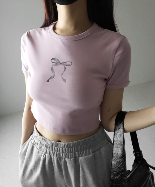 Мини-футболка с ленточкой в стиле чиби, короткая Me+em select, розовый
Мини-футболка с ленточкой в стиле чиби, короткая Me+em select, розовый