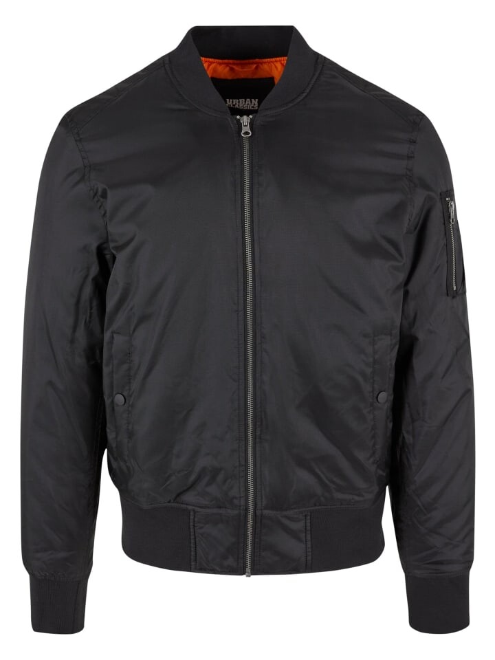 Переходная куртка Urban Classics, черный 
Переходная куртка Urban Classics, черный