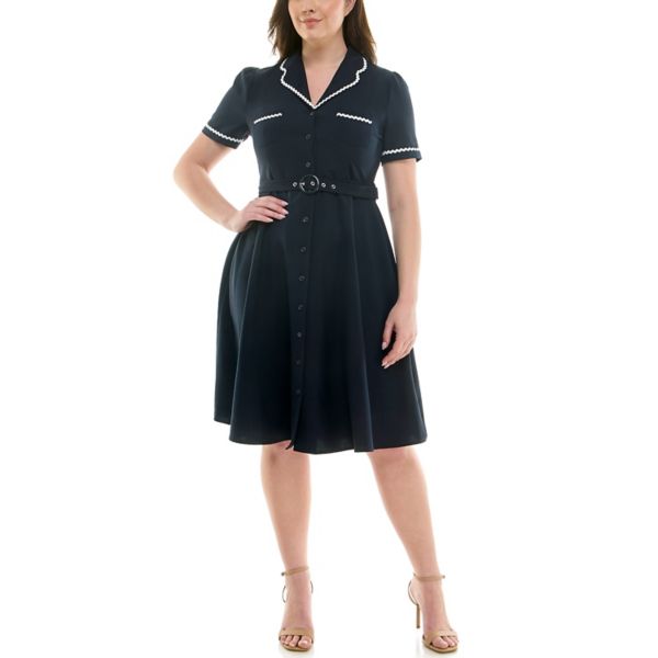 Женское платье-рубашка с юбкой-каркасом и карманами Nanette Lepore, цвет navy white
Женское платье-рубашка с юбкой-каркасом и карманами Nanette Lepore, цвет navy white