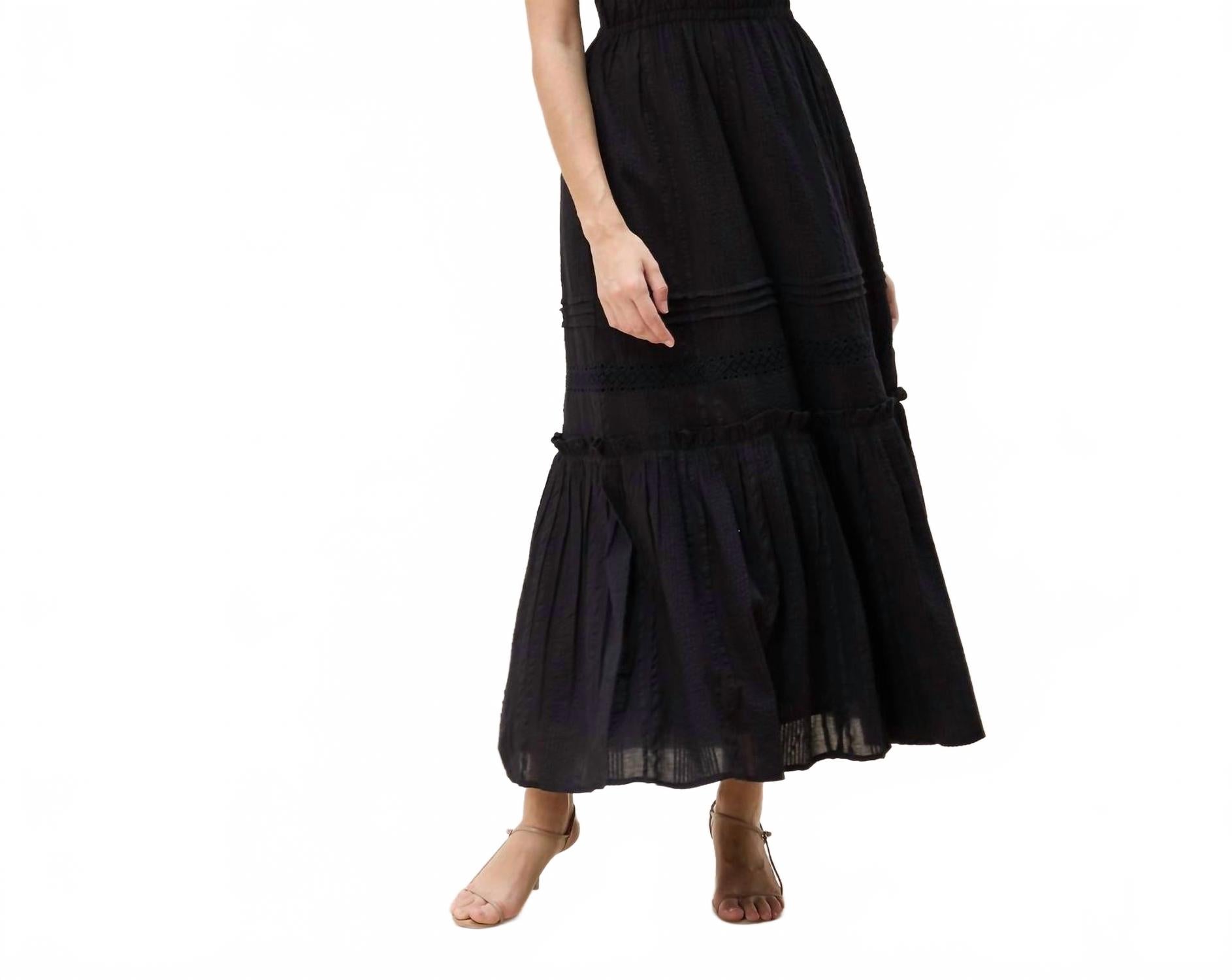 Cleobella Платье Индира до щиколотки, черное
Cleobella Платье Индира до щиколотки, черное