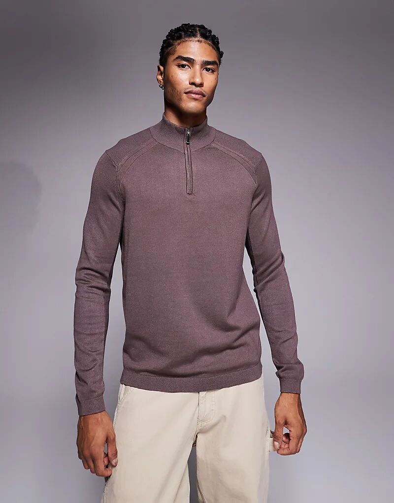 Элегантный трикотажный джемпер River Island с застежкой-молнией на половину длины, средне-фиолетовый
Элегантный трикотажный джемпер River Island с застежкой-молнией на половину длины, средне-фиолетовый