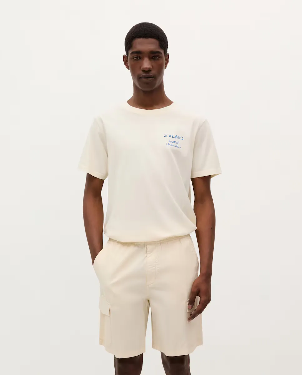 Мужская хлопковая футболка с коротким рукавом Scalpers, белый
Мужская хлопковая футболка с коротким рукавом Scalpers, белый