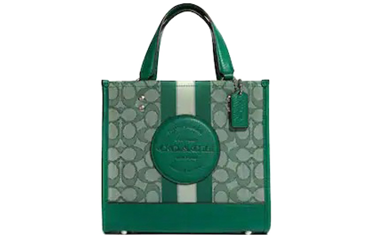 Сумка-тоут Dempsey из ткани с фактурной кожей, шоппер, плечевая сумка, маленькая кроссбоди для женщин зеленый COACH 
Сумка-тоут Dempsey из ткани с фактурной кожей, шоппер, плечевая сумка, маленькая кроссбоди для женщин зеленый COACH