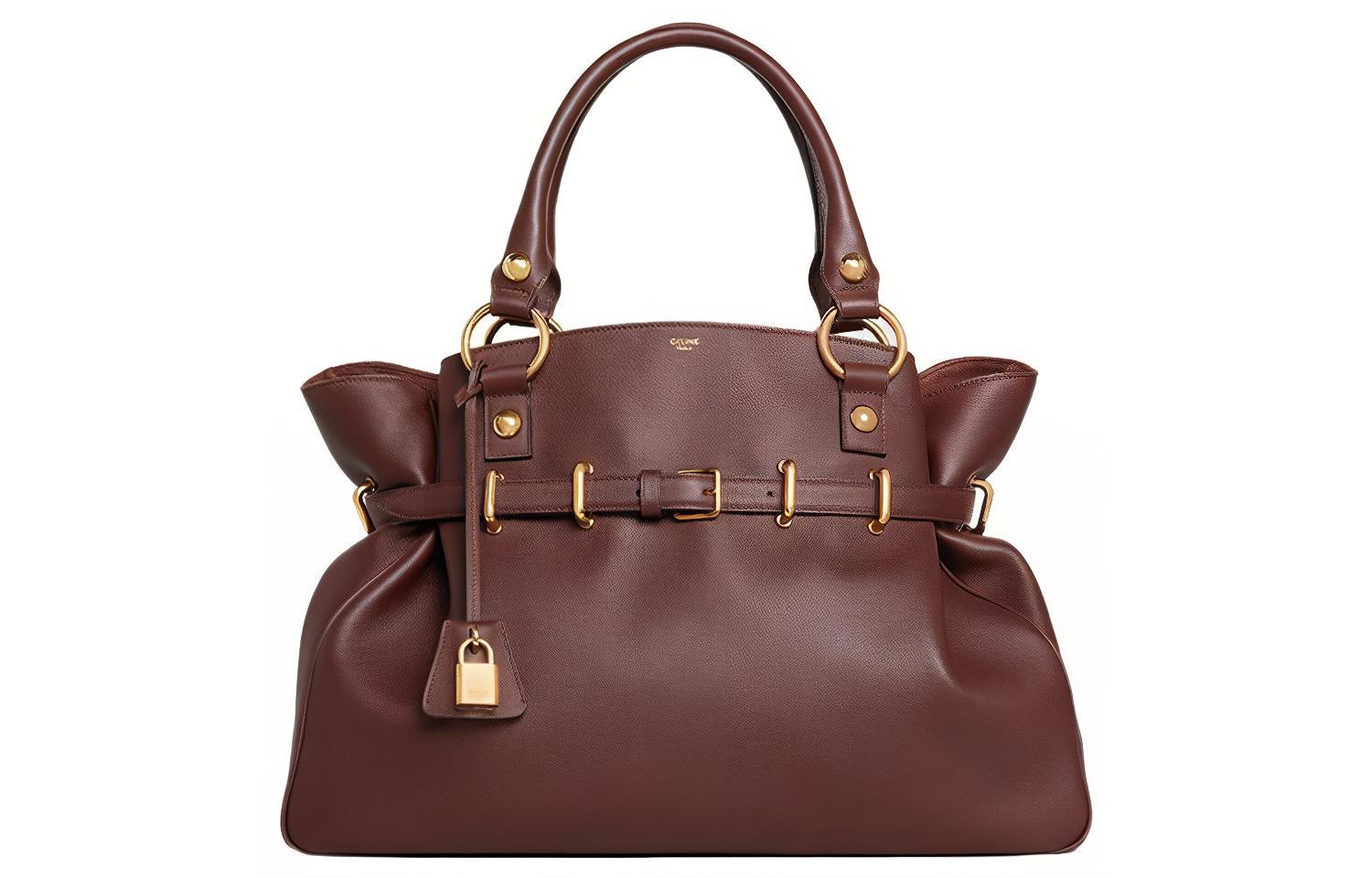 CELINE Кожаная плечевая сумка через плечо, среднего размера, женская, коричневая
CELINE Кожаная плечевая сумка через плечо, среднего размера, женская, коричневая