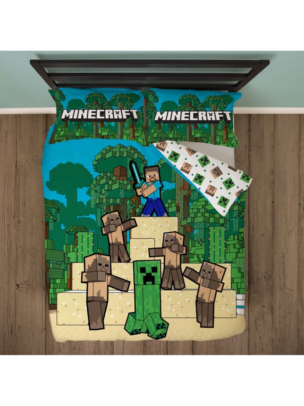 Двусторонний комплект пододеяльника и наволочки Minecraft, зеленый/мульти, двойной комплект
Двусторонний комплект пододеяльника и наволочки Minecraft, зеленый/мульти, двойной комплект