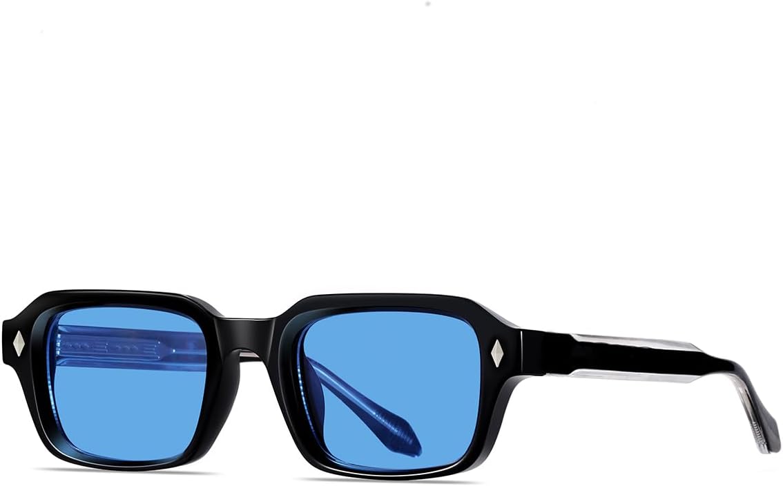 Солнцезащитные очки в стиле ретро для женщин, с ацетатными дужками, защитой от УФ-излучения UV400, квадратной оправой и поляризацией, а также мужские солнцезащитные очки weiyuchen, Black With Blue
Солнцезащитные очки в стиле ретро для женщин, с ацетатными дужками, защитой от УФ-излучения UV400, квадратной оправой и поляризацией, а также мужские солнцезащитные очки weiyuchen, Black With Blue