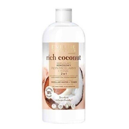 Увлажняющая мицеллярная жидкость Rich Coconut 500 мл, Eveline
Увлажняющая мицеллярная жидкость Rich Coconut 500 мл, Eveline