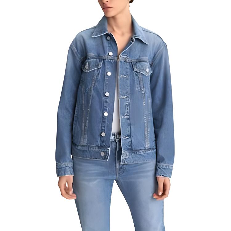 MOTHER Джинсовая куртка женская синяя, Blue
MOTHER Джинсовая куртка женская синяя, Blue